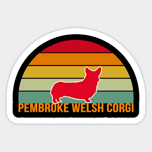 Pembroke Welsh Corgi Vintage Silhouette Sticker